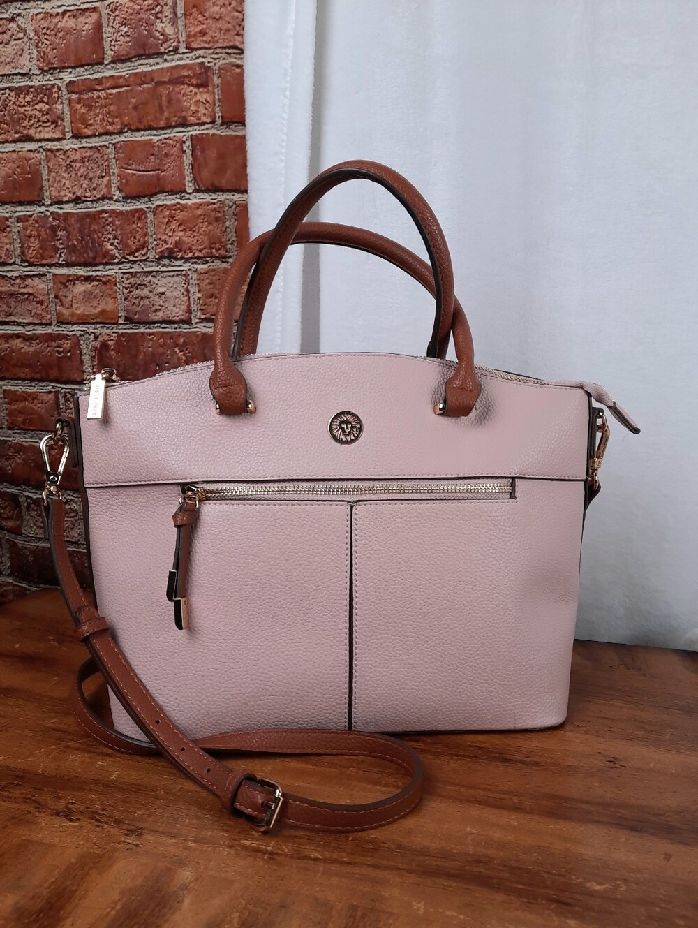 Anne Klein Pink Satchel Bag